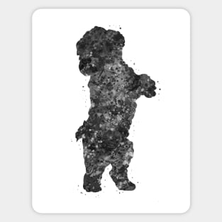 Bichon frise breed black and white Sticker